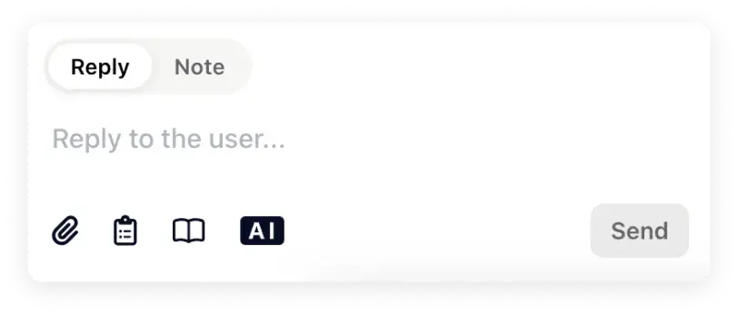 A reply composer for following up with users after feedback.