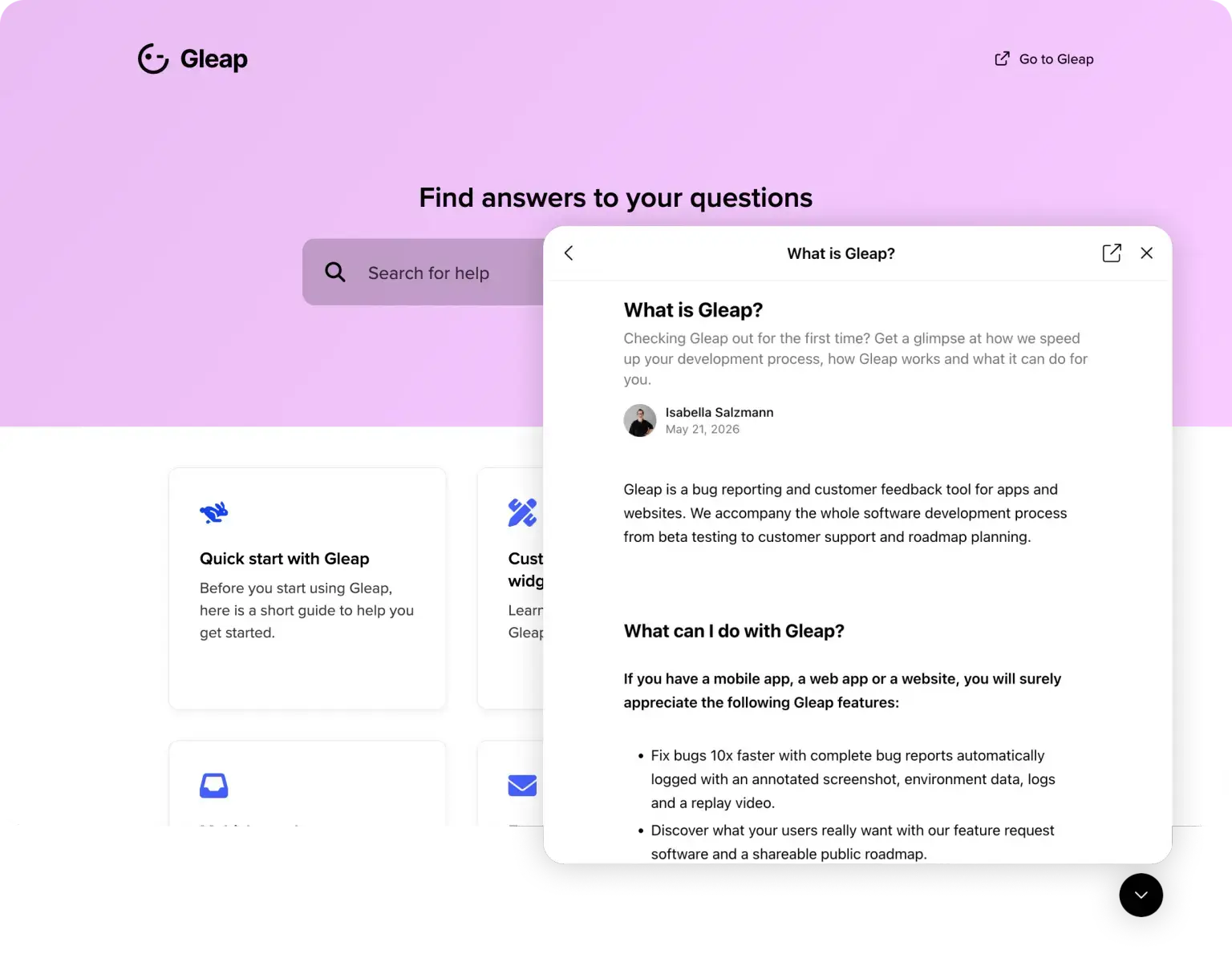 Knowledge base and inbox insights improving future answers.