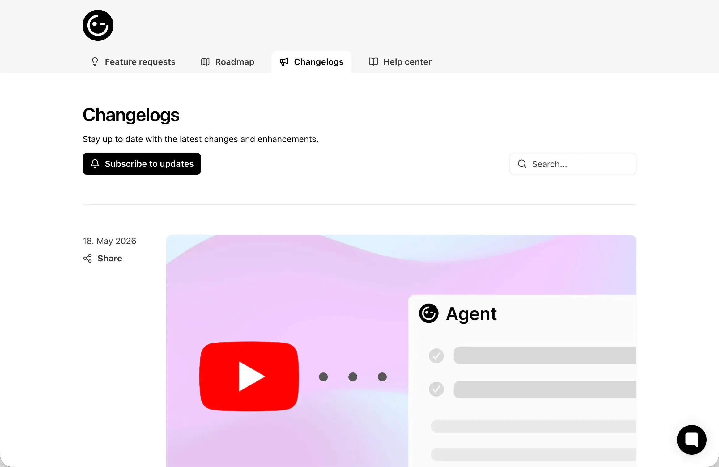 A Gleap changelog where shipped work closes the product feedback loop.